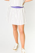 Baseball Purple Striped Skort