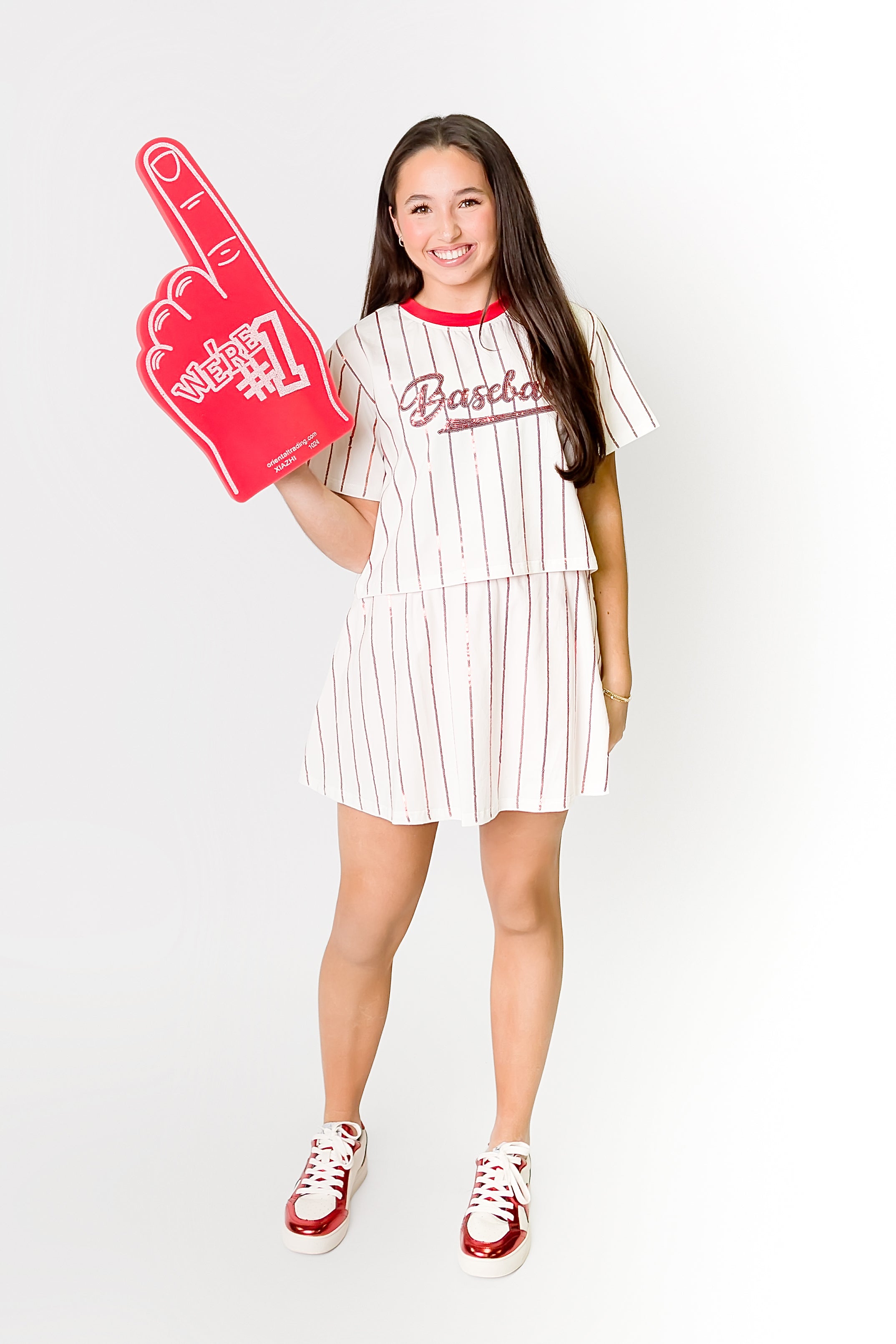 Baseball Red Striped Top