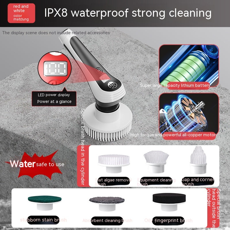 Electric Brush for Long Handle Fish Tank Cleaning