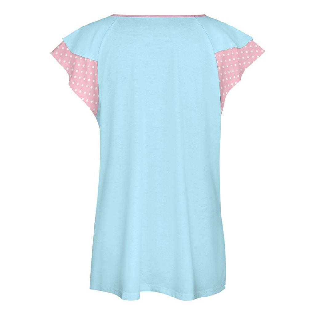 Kawaii Bunny Rainbow Ruffle Play Tee