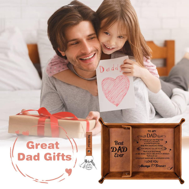 Father's Day Gift Decorative Tray Household Four-corner Folding