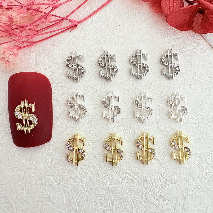 Gold-foil Symbol Alloy Nail Art Accessories