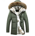 new down jacket men's long section Korean youth lovers men's winter large size coat thickening