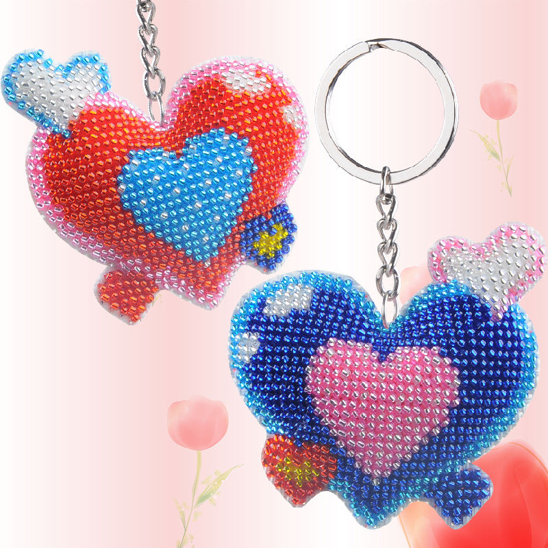 Cute Handmade DIY Full Beaded Keychain Pendant