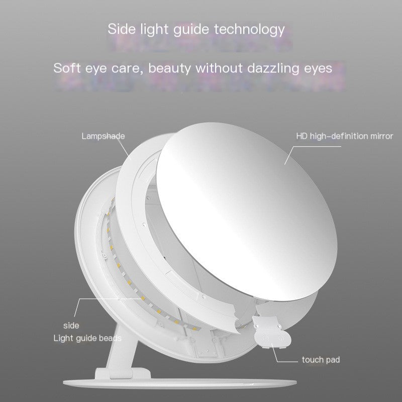LED Makeup Mirror with Touch Control and Foldable Design