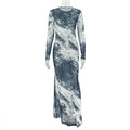 Personality Print Women's Temperament Straight Tube Hip Skirt