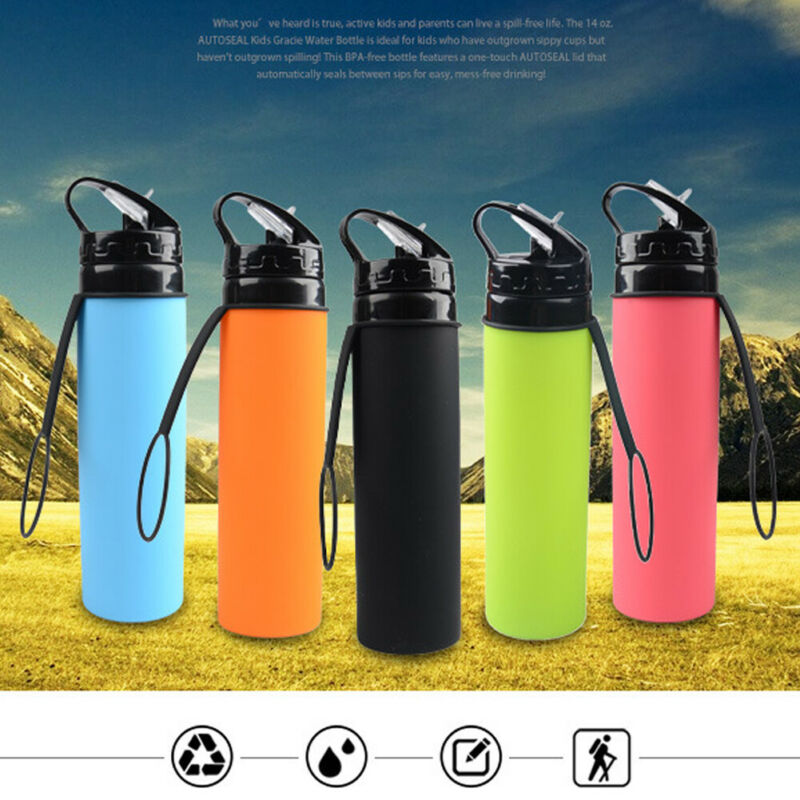 Silicone Sports Water Bottle for Outdoor Activities