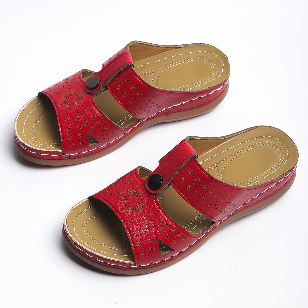 Women's European And American Wedge Heel Flat Sandals
