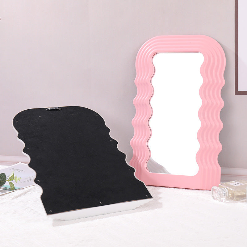 Wave Desktop Makeup Mirror for Entrance Decoration