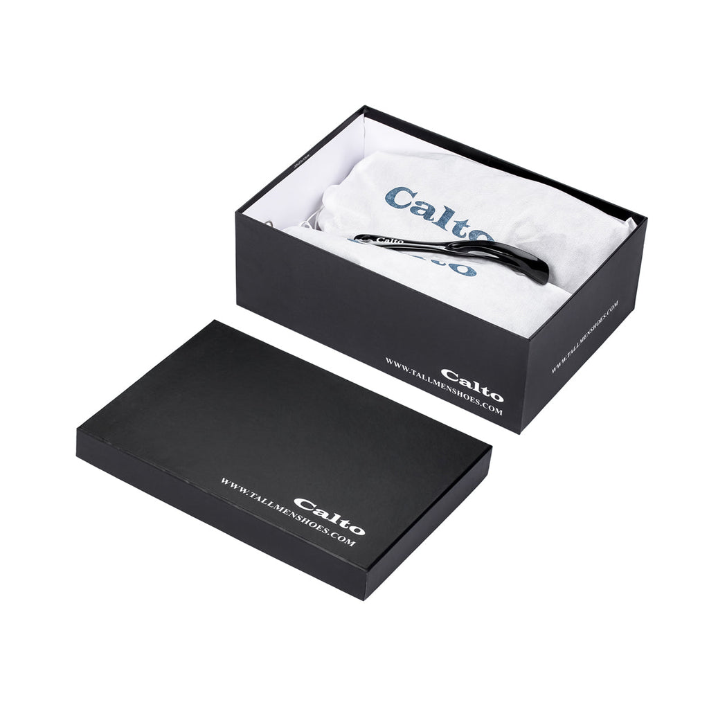 CALTO - X2321 - 2.4 Inches Taller (White/White Sole) - Lace Up Casual Sneaker - Lightweight