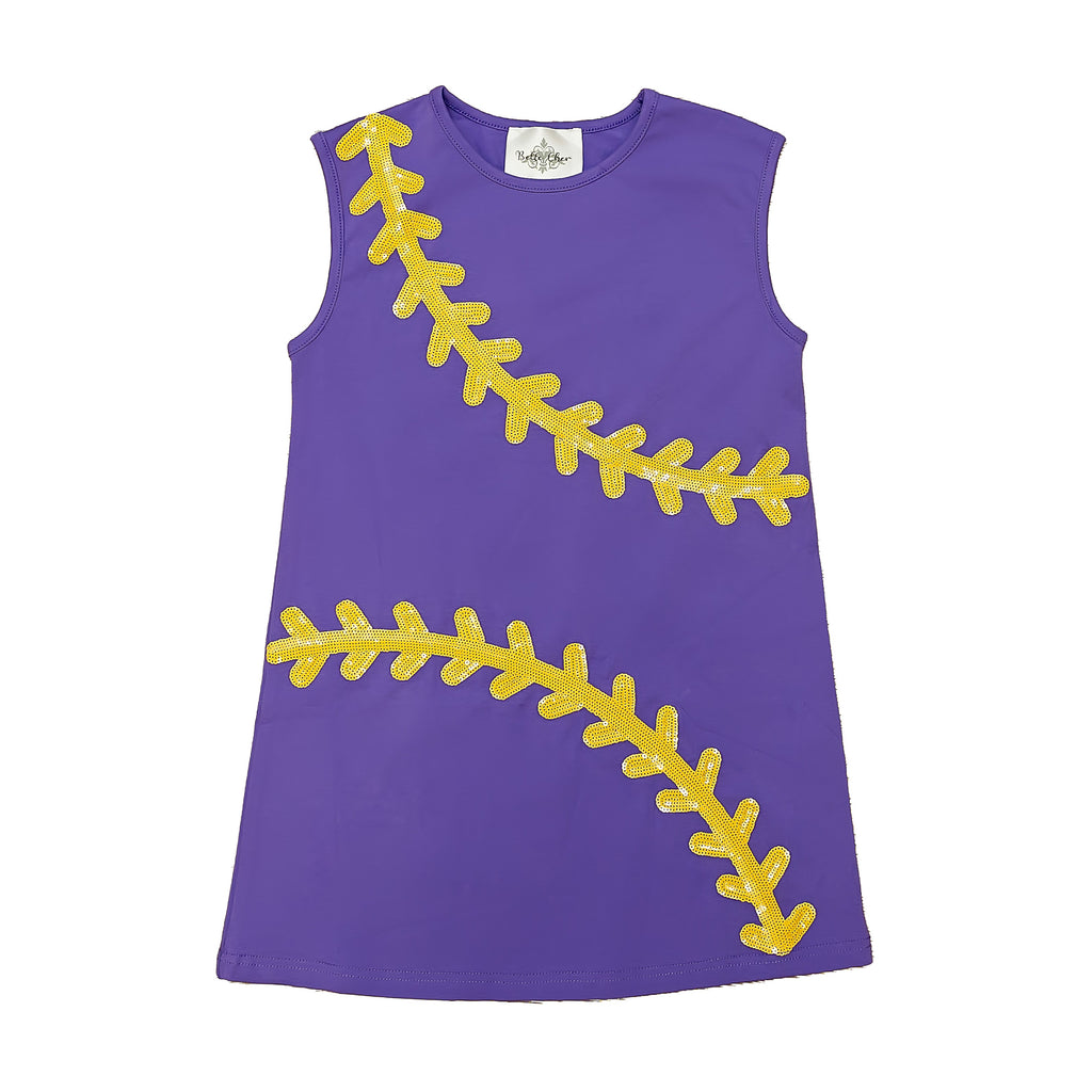 Baseball Purple Dress