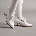 Gibson Edwardian Leather Shoes (Soft Ivory)