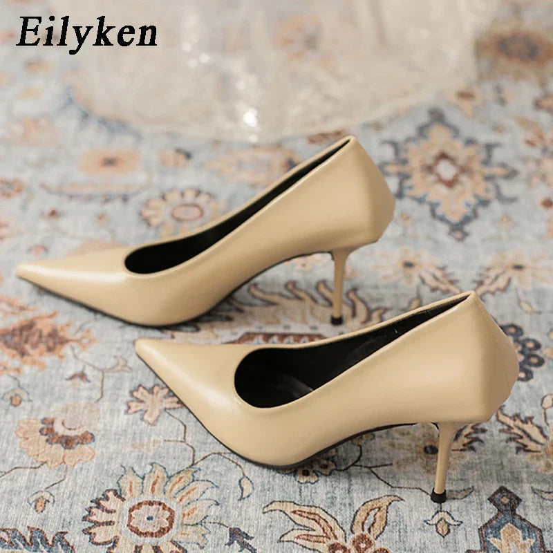 Eiyken Sexy Green Thin High Heels Pumps Women Pointed Toe Slip On Shoes Elegant Prom Wedding Stripper Ladies Sandals