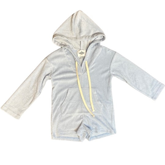 Terry Cloth Light Blue Romper