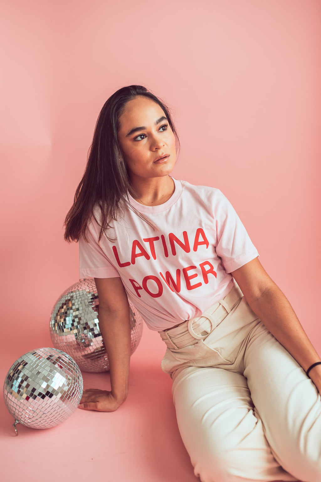 Soft Pink Latina Power Tee