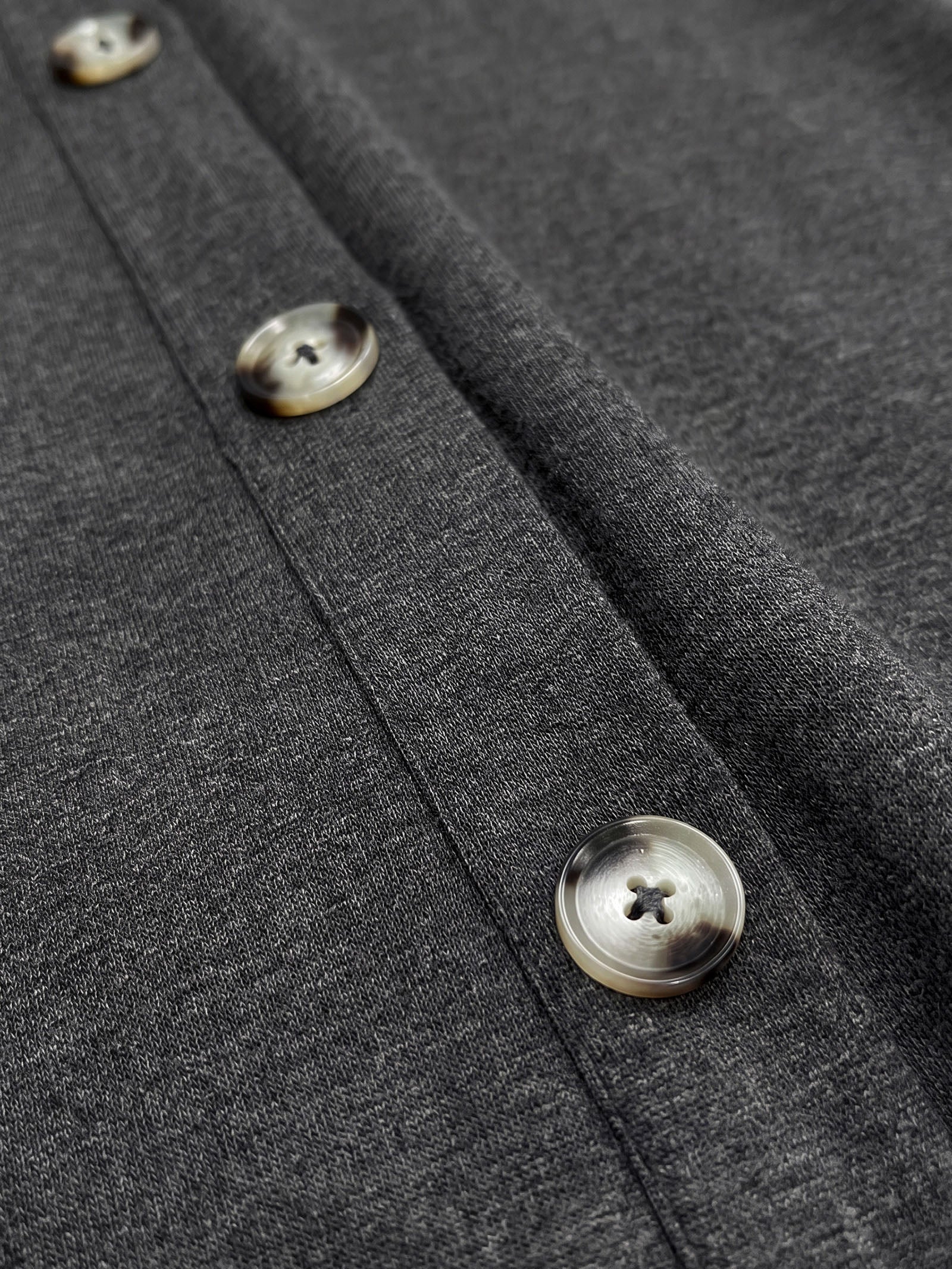 Lyocell Wool Side Button A Line Knit Midi Dress MIRENA