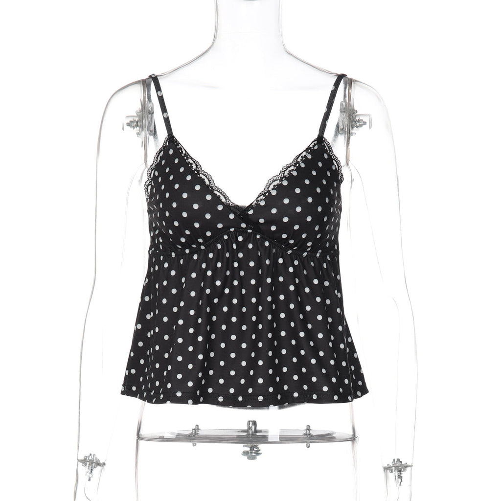 Thin Lace Lace Sling Spring Sexy Printed Vest