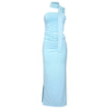 Spring Sexy Tube Top Pleated Slim Fit Sheath Personality Street Dress Long Dress