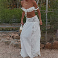 Women Solid Color Sexy Waist Beach Skirt Set