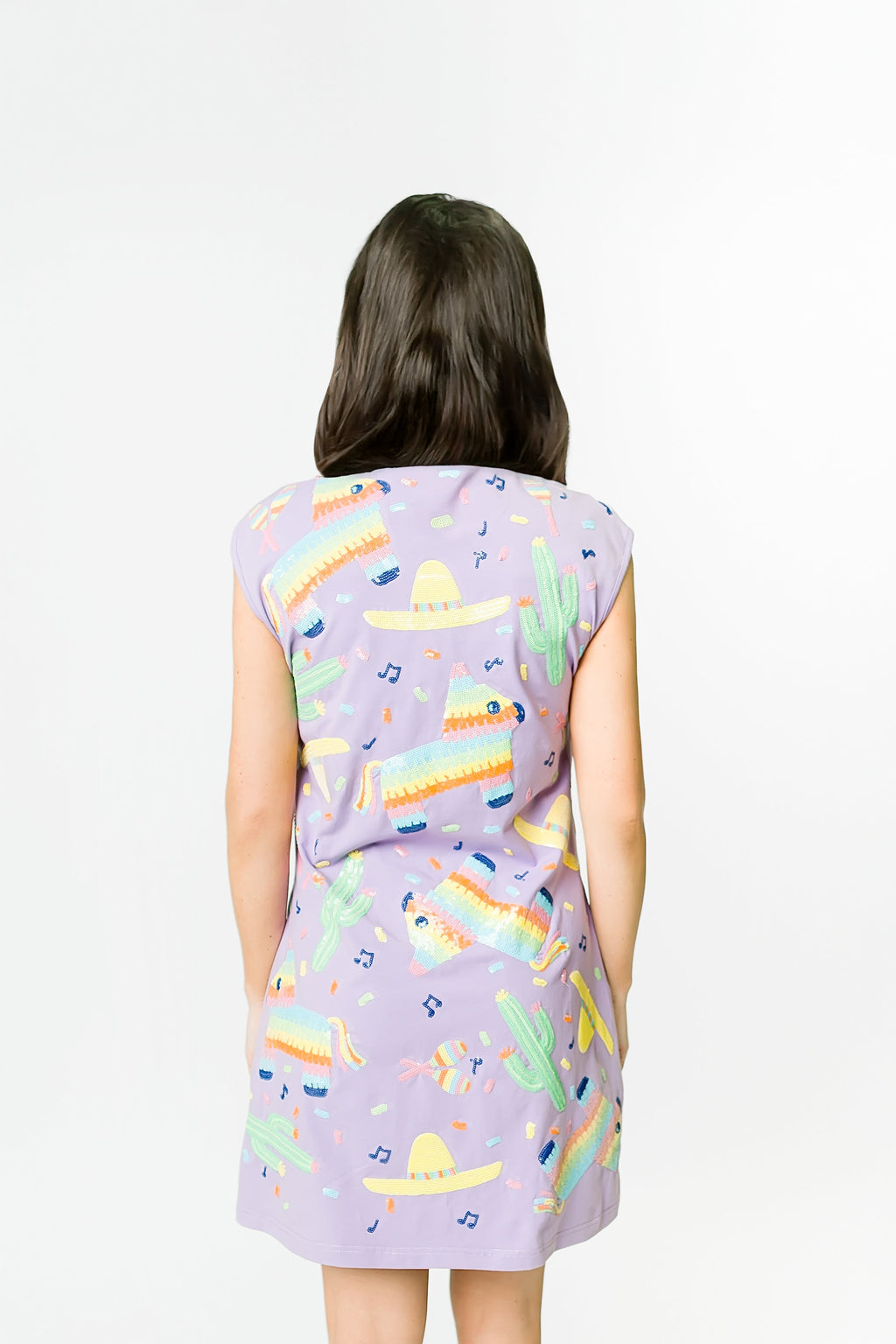Lavender Sequin Mini Party Dress
