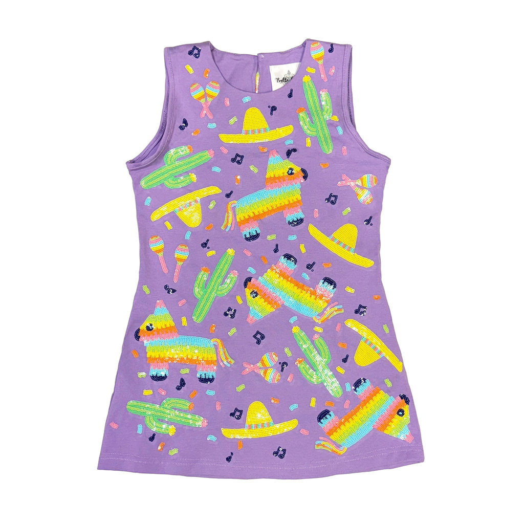 Lavender Sequin Mini Party Dress