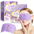 12 Pieces Self Heated Eye Mask Disposable Eye Heating Pad Moisturizing Heat Eye Mask Lavender Sleep Eye Mask for Daily