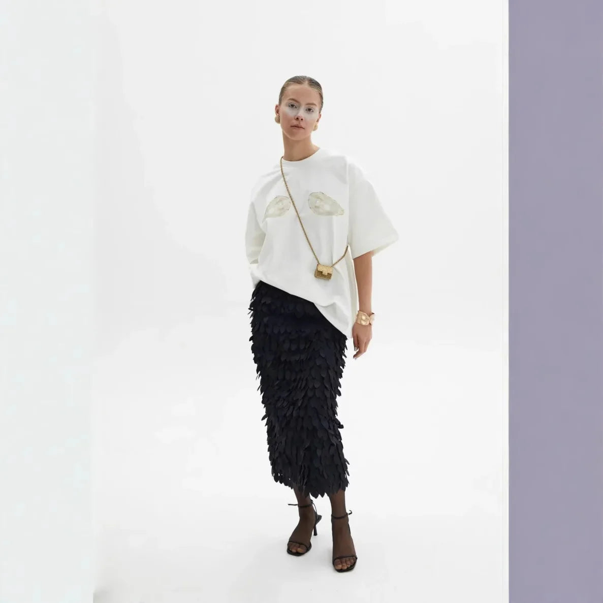 Summer Russian Street Y2k Shell Printed Short-sleeved T-shirt Women Casual American Round Neck Comfortable Half-sleeved T-shirt