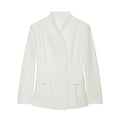 ETJ 2025 women's new fashion design three-dimensional cut high collar slim suit jacket & matching casual trousers