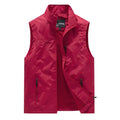 FGKKS Spring New Men Waistcoat Outdoor Leisure Solid Color Vest Young Middle-aged Photography Fishing Casual Vest Jacket Male
