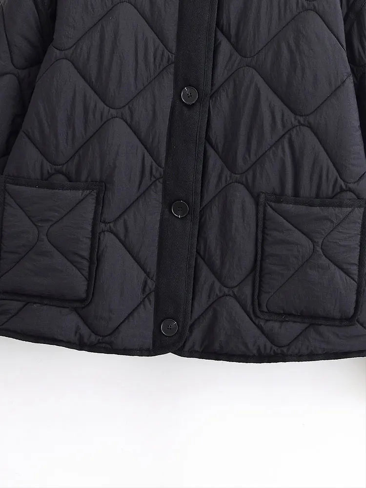 Nlzgmsj Autumn Winter Women's Solid Single-breasted O-Neck Jacket Fashion  Long Sleeve Coat  Street Casual  Short  Jacket