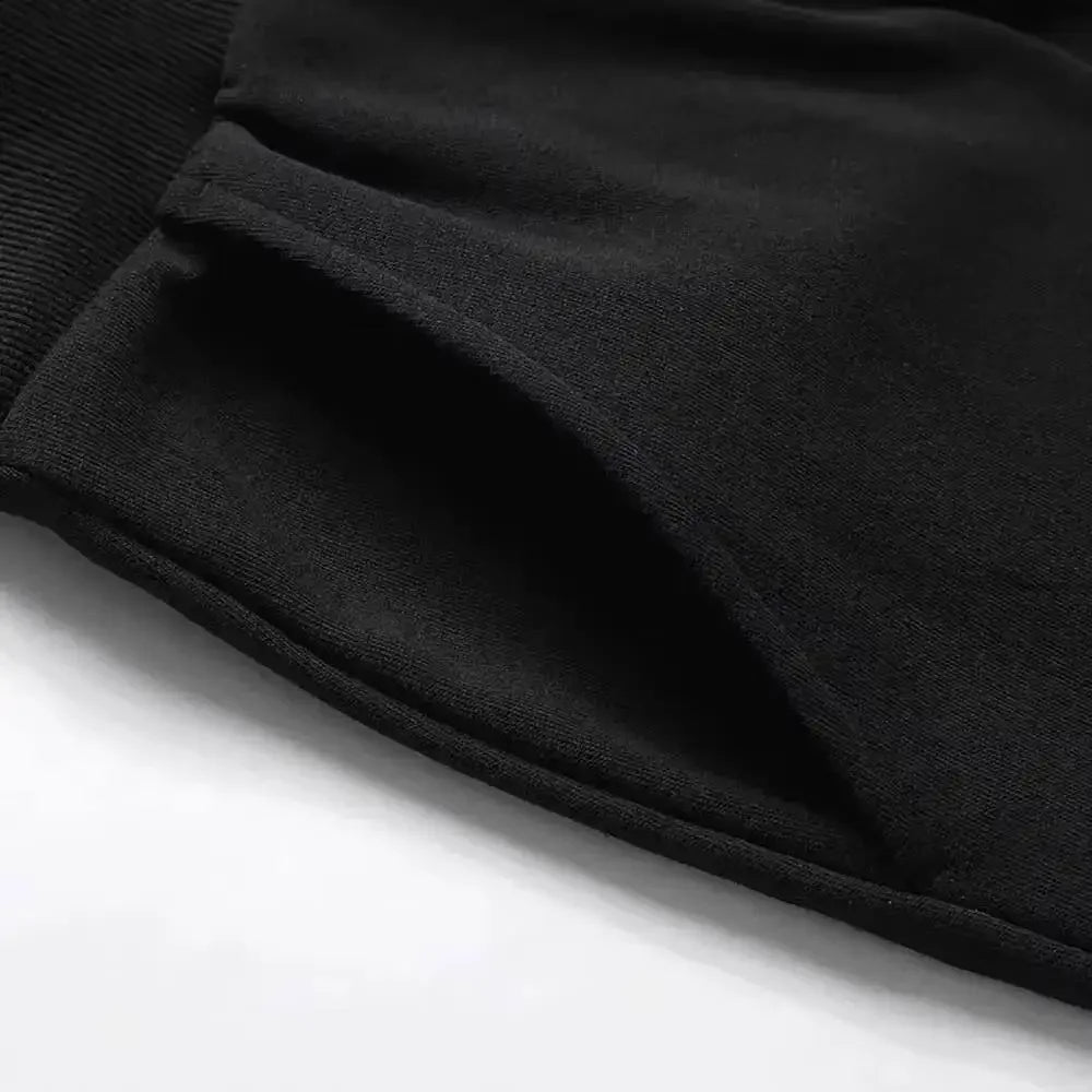 2026 New Street Fashion Mens Cotton High Waist Trousers Wide Leg Design Loose Hem Breathable Pants Goku Print