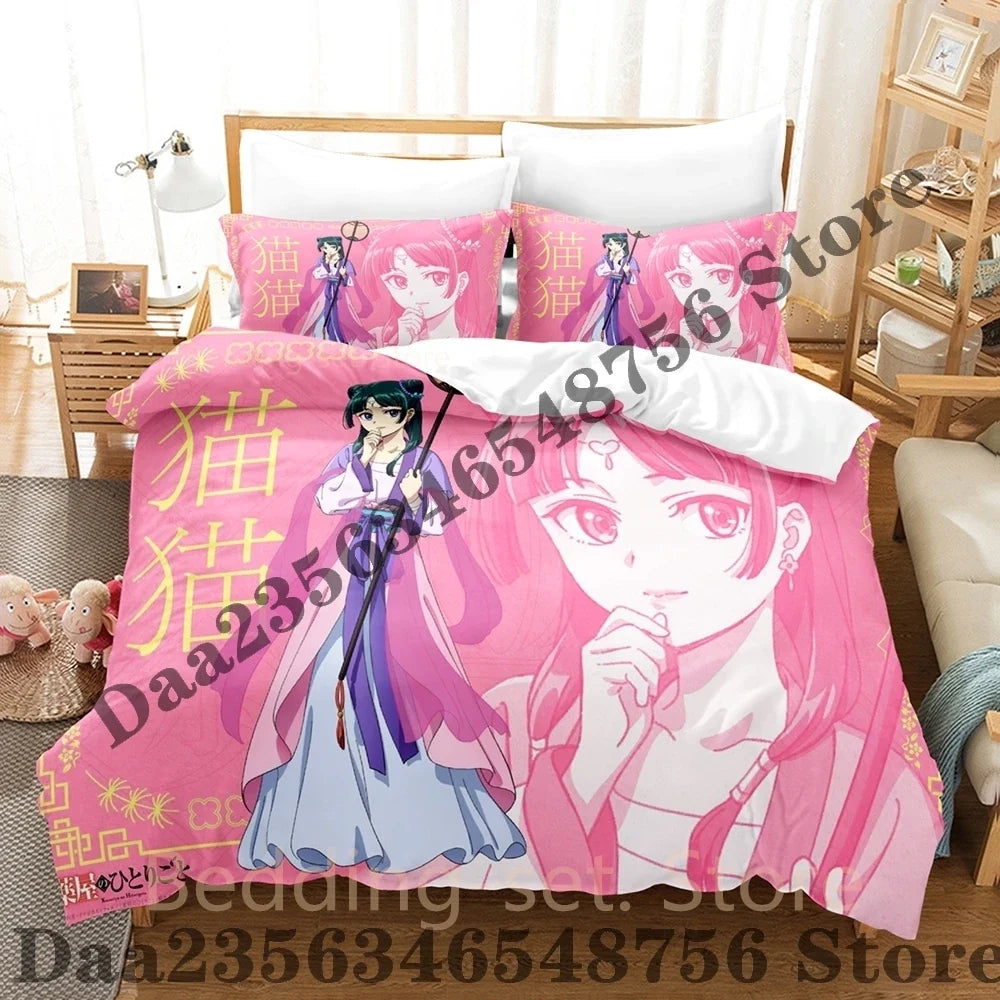 2026 The Apothecary Diaries Bedding Set Single Twin Full Queen King Size Bed Set Bedroom Duvetcover Sets Anime Bed Sheet Set