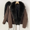 Down Jacket Women Real Fox Fur Collar Autumn 2025 Winter White Duck Down Coat Warm Puffer Jacket Female Waterproof  Feathers