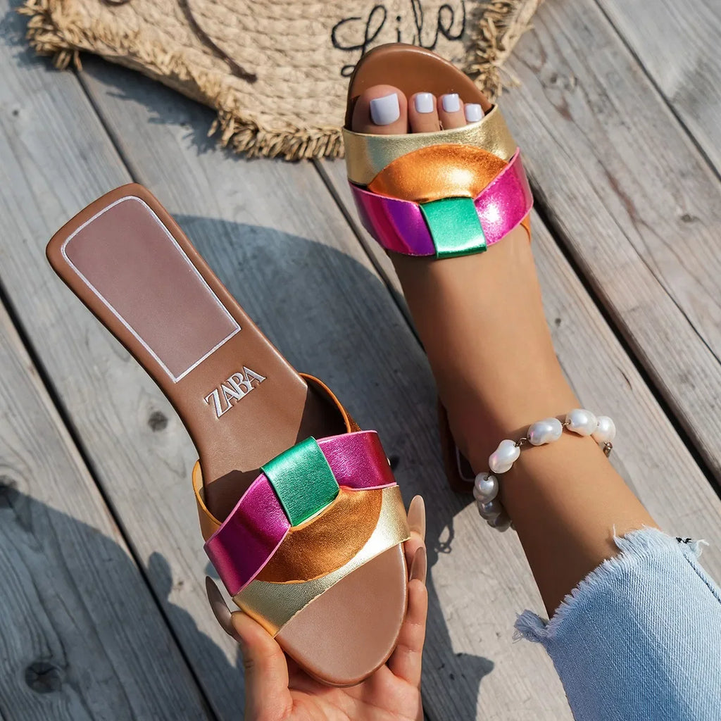 New Summer Designer Women'S Solid Color Fashion Slippers Zapatos De Mujer Women'S Shoes Slippers Women Slippers Women Shoes