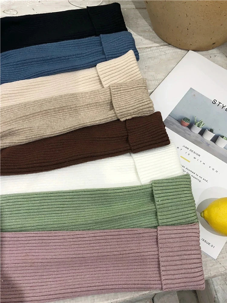 Turtleneck Sweater Womens 2026 Autumn Winter Tops Korean Slim Women Pullover Jumper Knitted Sweater Pull Femme Hiver Truien