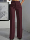 European and American cross-border 2025 new women's high-waisted, draped, straight-cut, simple suit pants for women