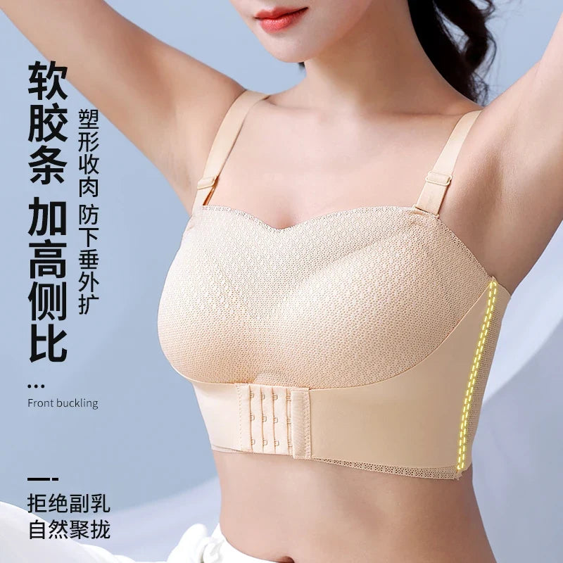 Sexy Push Up Bra Front Closure Strapless Underwear for Women Plus Size Invisible Brassiere Wireless Breathable Female Lingerie