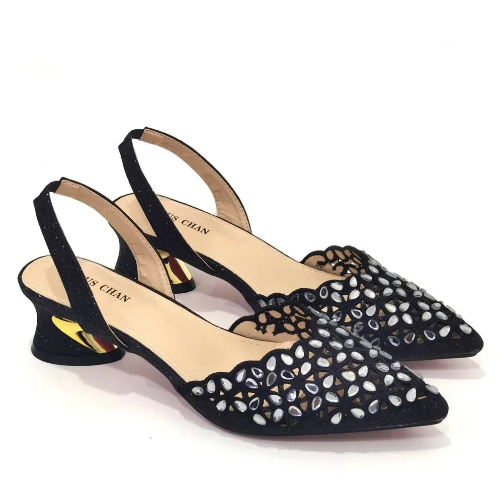 New Low Heel Pointed-Toe Shoes and Bags Set