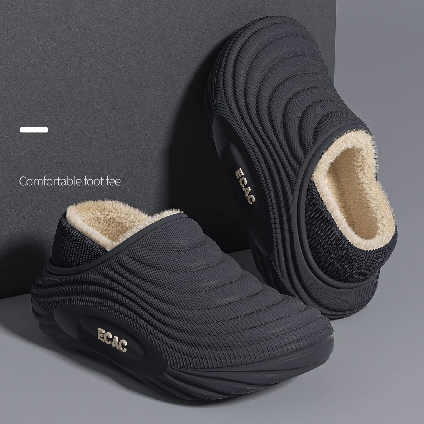 Baotou waterproof cotton slippers, home cotton shoes, winter warm and non slip couple cotton slippers