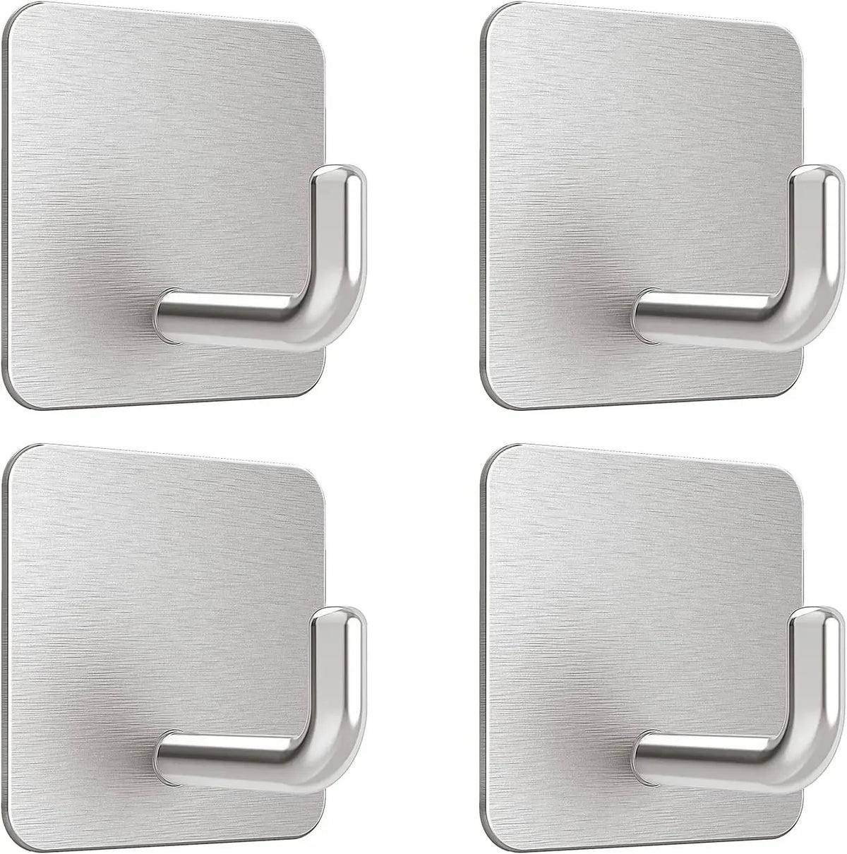 4PCS Stainless Steel Wall Mounted, Wall Mounted Self-Adhesive Hook, Key Holder, Wall Mounted, Towel Rack, Jacket, Bag Hook
