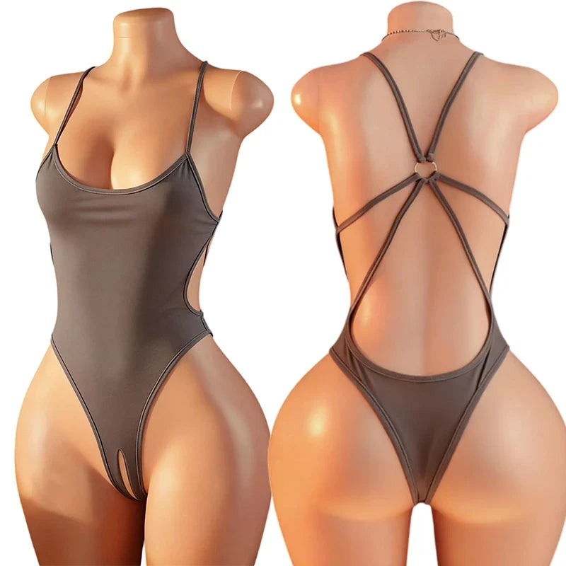 Sexy Adult Bodysuit Women's Open Butt Seduction Lingerie Maid Costume Role Play Erotic Babydolls Crotchless 18xxx Underwear 2026