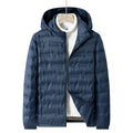 Men Winter New Down Jacket Men Hooded Waterproof Windproof Puffer Jacket Detachable Hat Coat Casual Lightweight Down Jacket Male
