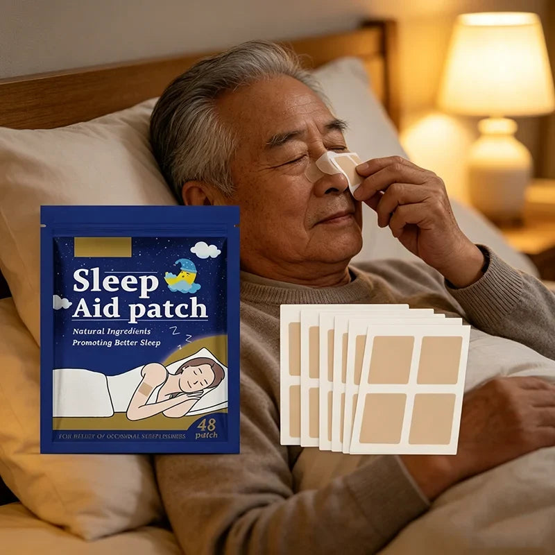 Sleep Aid Patch 48Pcs Improve Sleep Quality Relieve Insomnia Stress Soothing Deep Sleep Transdermal Stickers for Adult Restful