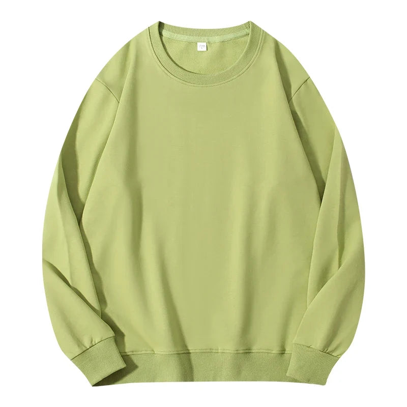 Autumn O-Neck Cotton Women's Sweatshirt Hoodies Basic Loose Casual Women Pullover Solid Sweatshirt Ladies Tops Factory Wholesale