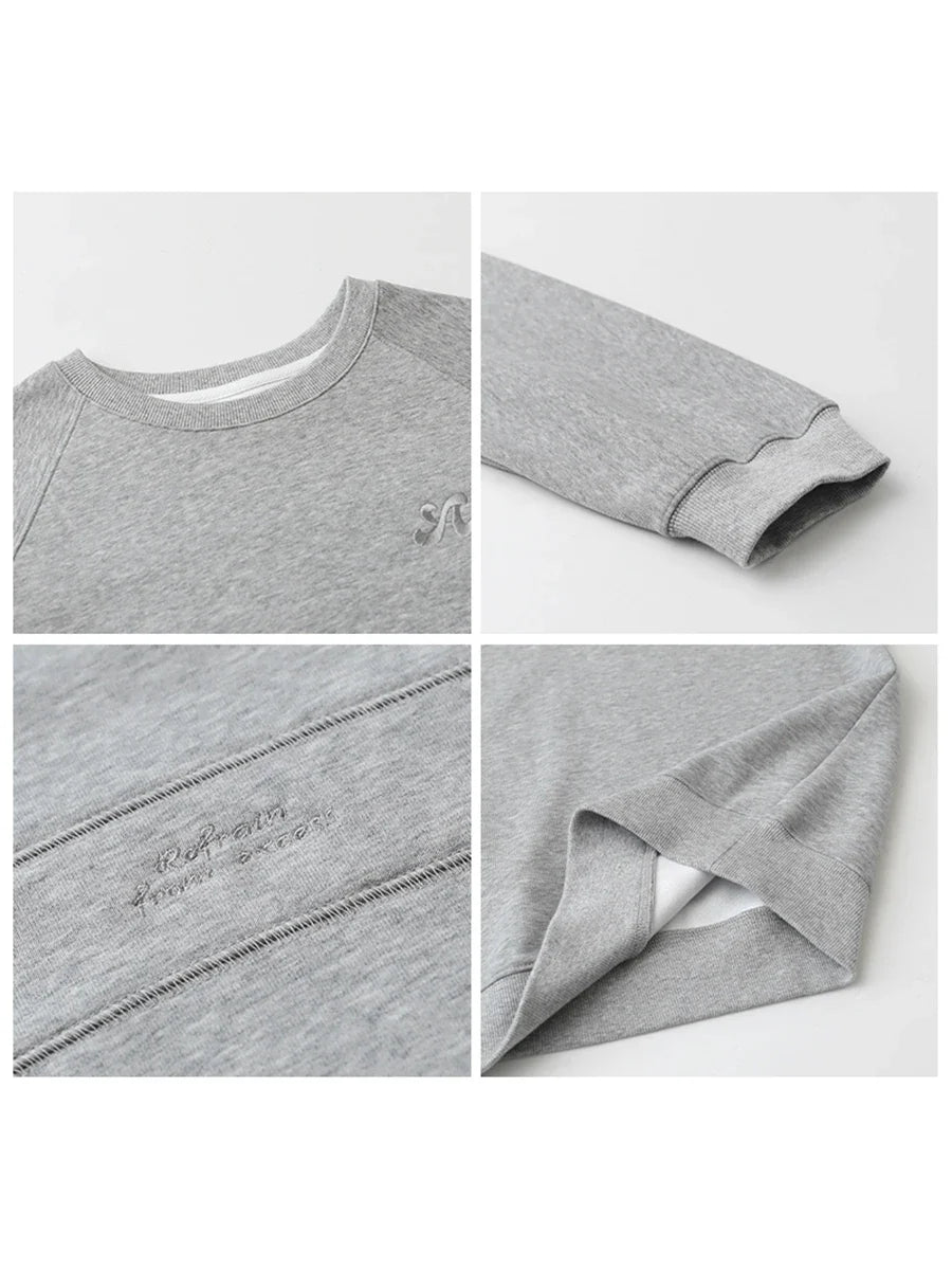 CHIC VEN Women Sweatshirts Loose Casual New O Neck Raglan Sleeves Long Sleeved Female Tops Pullover Spring Autumn 2025