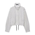 Polka Dot Print Short Coats Women's High Street Long Sleeve Jackets for Women 2026 Elegant Office Ladies Casual Outerwear