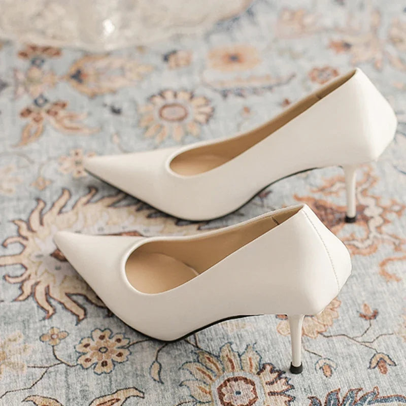 Eiyken Sexy Green Thin High Heels Pumps Women Pointed Toe Slip On Shoes Elegant Prom Wedding Stripper Ladies Sandals