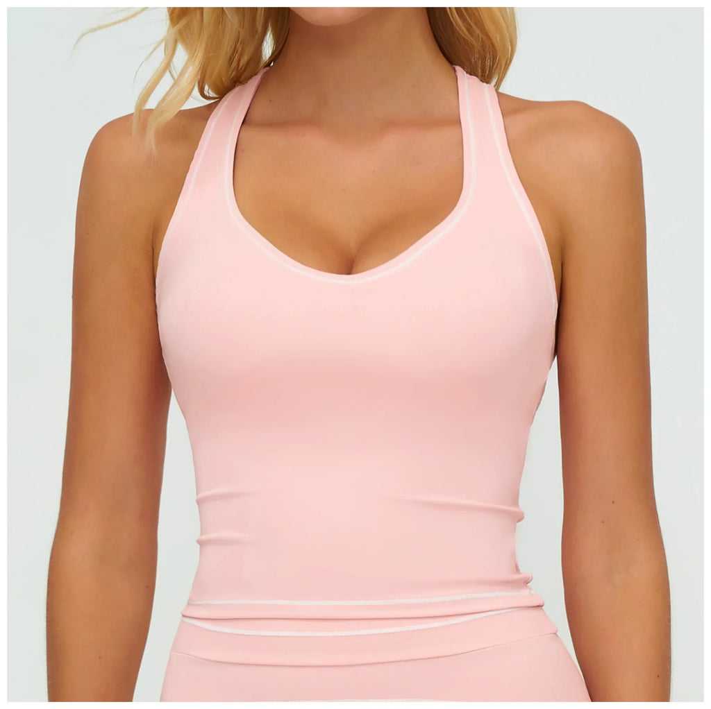 Woman Yoga Tank Top Gym Clothes Removable Chest Pad Fitness Bra Workout Halter Top Activewear Sexy Pilates Sports Vest Underwear