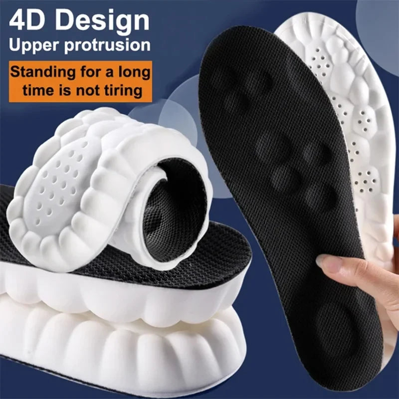 Latex Sport Insoles High Elasticity Soft Shoe Pads Arch Support Orthotic Insoles Breathable Deodorant Shock Absorption Cushion