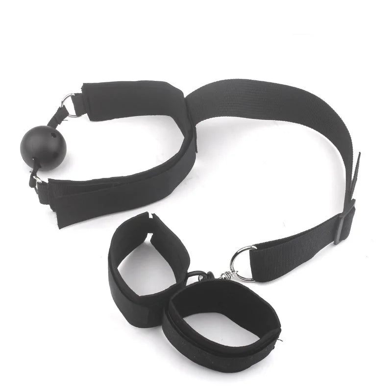 Adult Games BDSM Bondage Set Women Restraints  Adjustable Handcuffs Ankle Straps Fetish No Vibrator Erotic Accessories Sex Shop